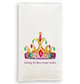 French Graffiti Mardis Gras Crown Tea Towel