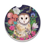 CounterArt and Highland Home Barn Owl Stone Car Coaster