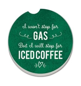 CounterArt and Highland Home Iced Coffee Stone Car Coaster
