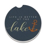 CounterArt and Highland Home "Life Better At Lake" Stone Car Coaster