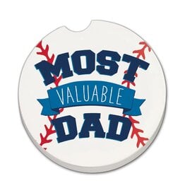 CounterArt and Highland Home Most Valuable Dad Stone Car Coaster