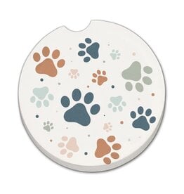 CounterArt and Highland Home "Paw Prints" Stone Car Coaster