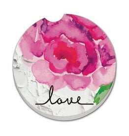 CounterArt and Highland Home Peony Love Stone Car Coaster
