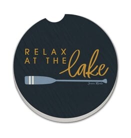 CounterArt and Highland Home "Relax At the Lake" Stone Car Coaster