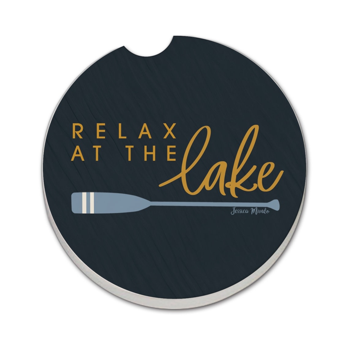 CounterArt and Highland Home "Relax At the Lake" Stone Car Coaster