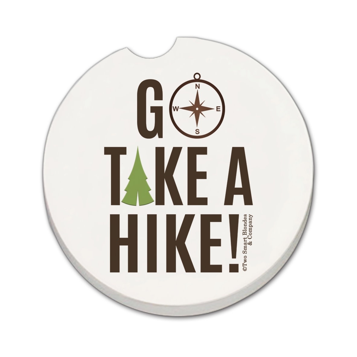 CounterArt and Highland Home "Take A Hike" Stone Car Coaster
