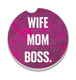 CounterArt and Highland Home "Wife Mom Boss" Stone Car Coaster