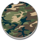 CounterArt and Highland Home Camouflage Absorbent Stone Car Coaster