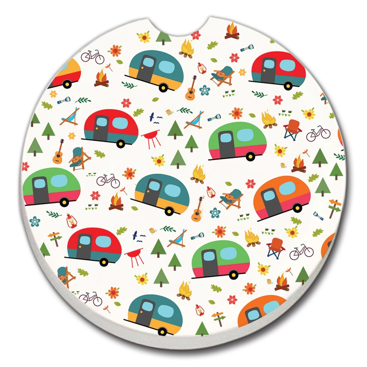 CounterArt and Highland Home Campers Absorbent Stone Car Coaster