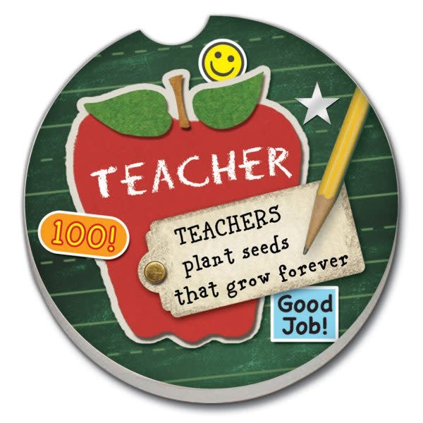 CounterArt and Highland Home Teachers Absorbent Stone Car Coaster