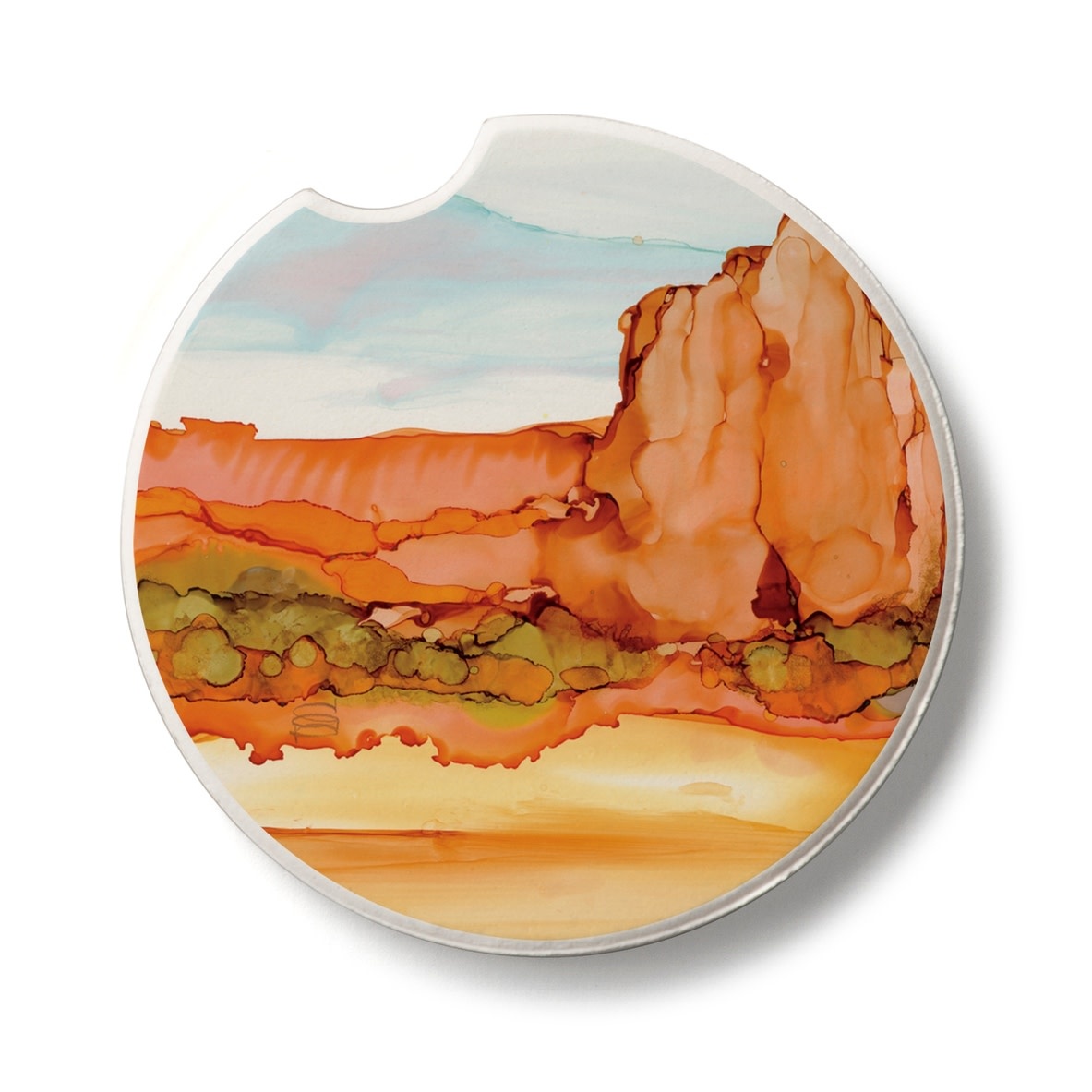 CounterArt and Highland Home Thirstystone "Desertscape" Absorbent Stone Car Coaster