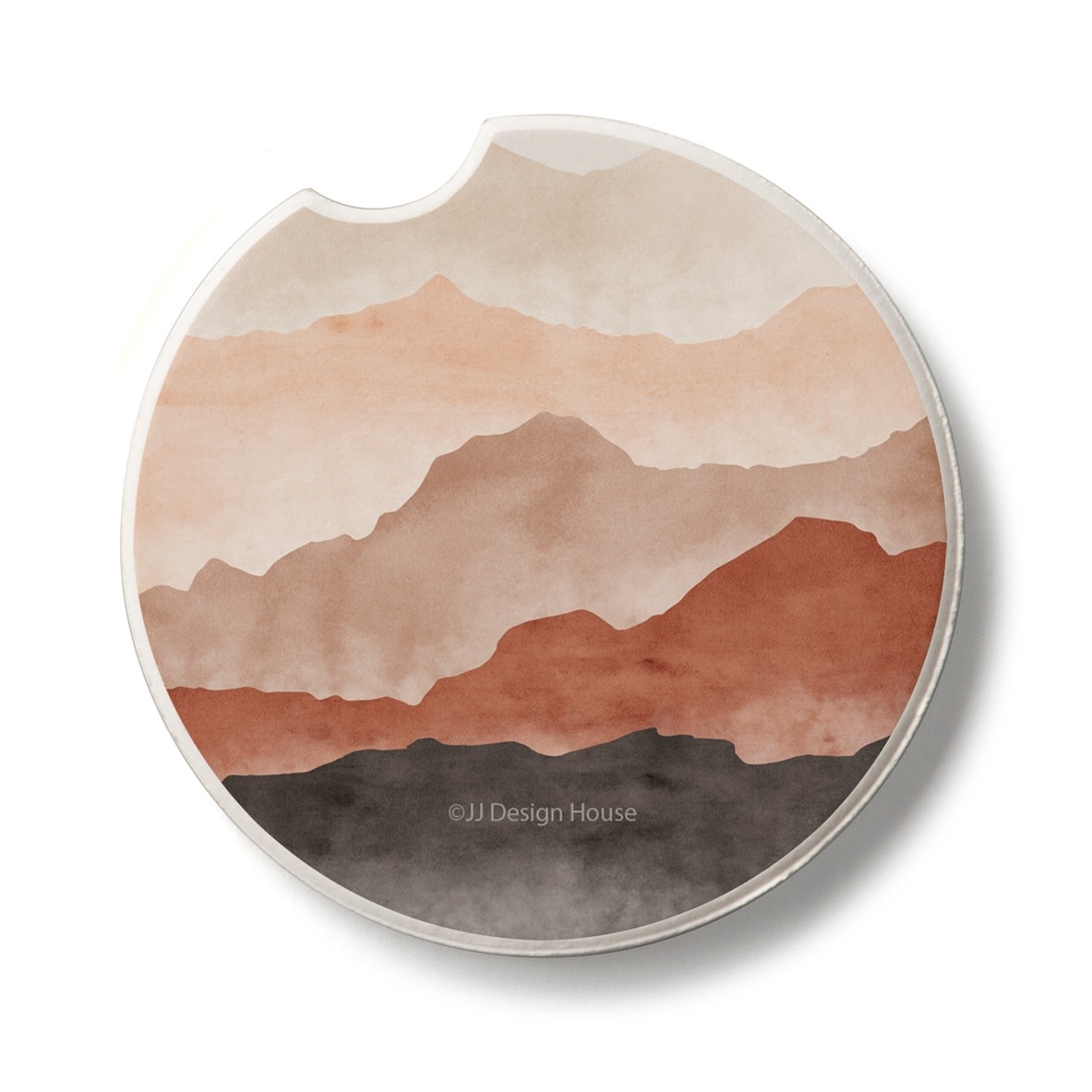 CounterArt and Highland Home Thirstystone "Terracotta Hills" Absorbent Stone Car Coaster