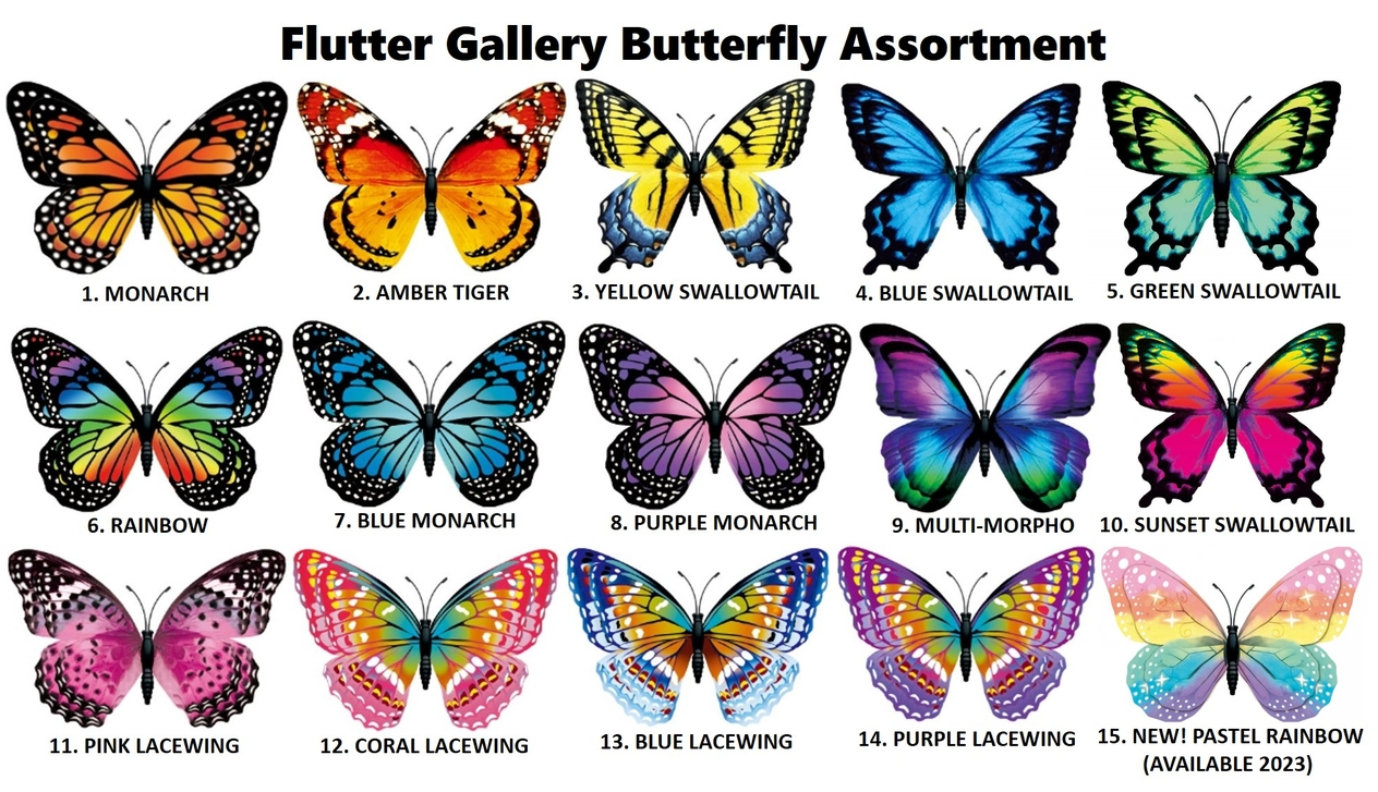 FLEURISH GLOW Butterfly Magnet (various) 3D