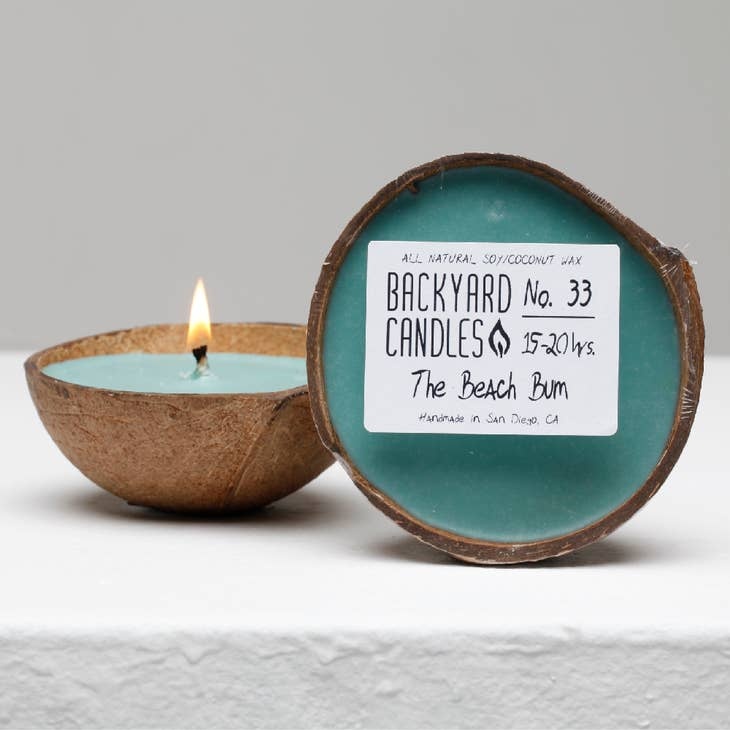 No. 33 The Beach Bum Coconut Shell Candle