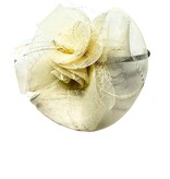 FLEURISH Cream Fascinator Netted Stitched Flower