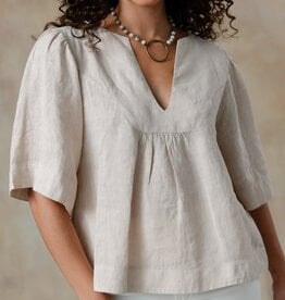 Cobblestone Living Washed Sand Arianna Linen Top