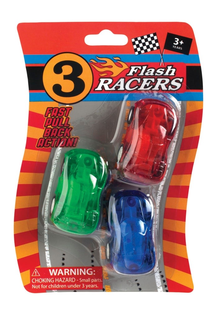 Toysmith Flash Racers Mini Pull Back Cars