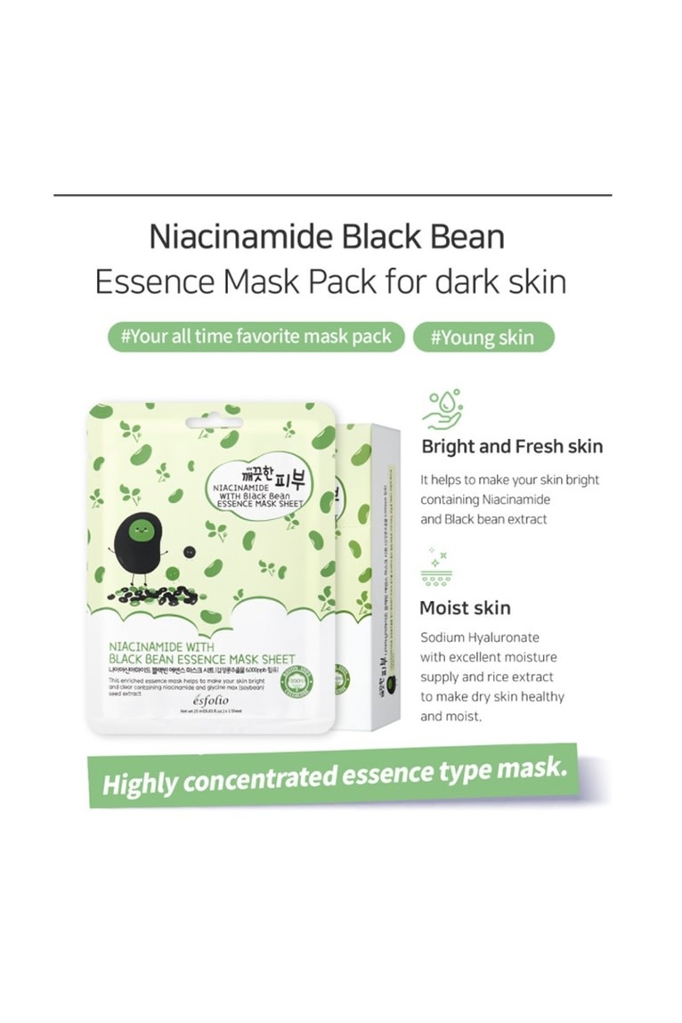Esfolio Black Bean Sheet Masks