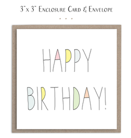 Susan Case Designs Happy Birthday Colorful Mini Card