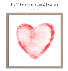 Susan Case Designs Rustic Red Heart Mini Card