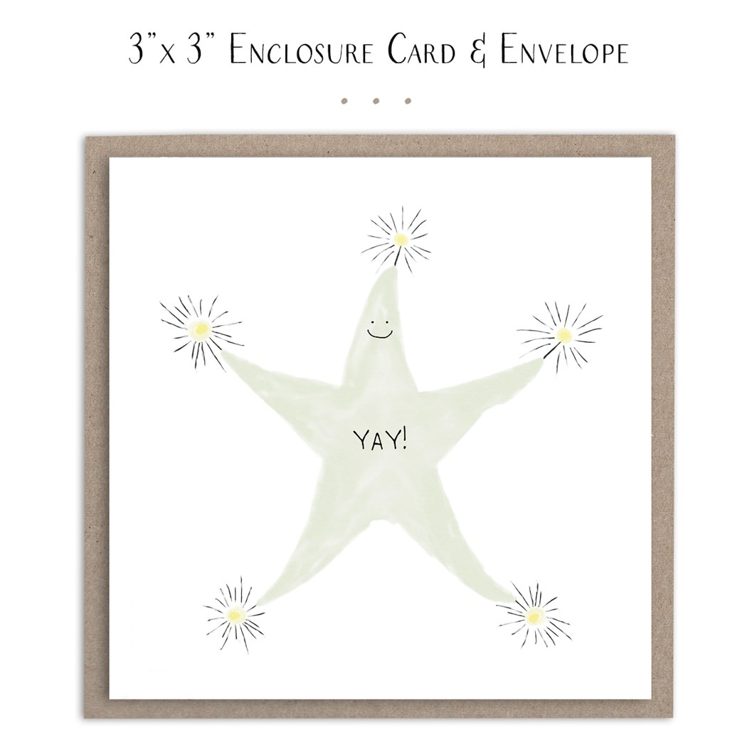 Susan Case Designs Yay Starfish Sparkler Mini Card
