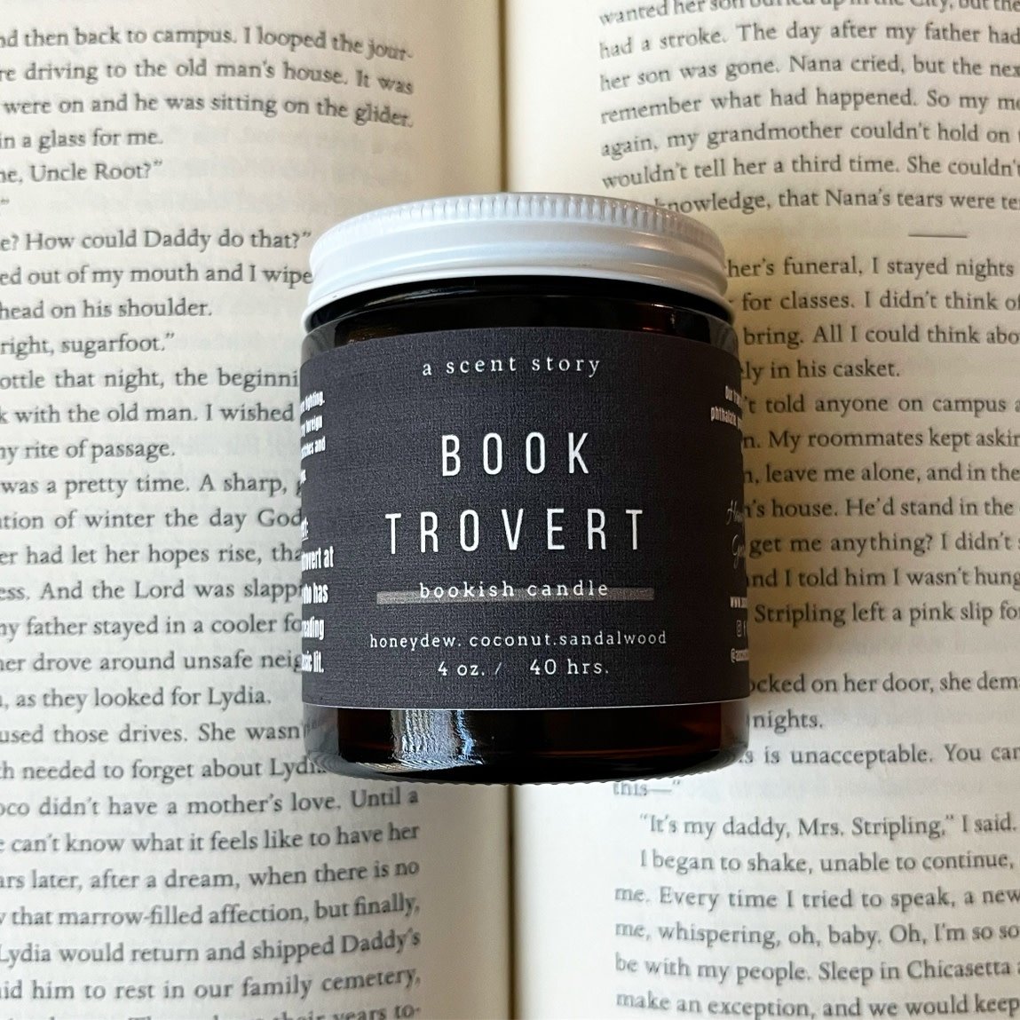 A Scent Story Candle Co Booktrovert - Bookish Candle