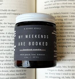 A Scent Story Candle Co My Weekends Are Booked - Bookish Candle