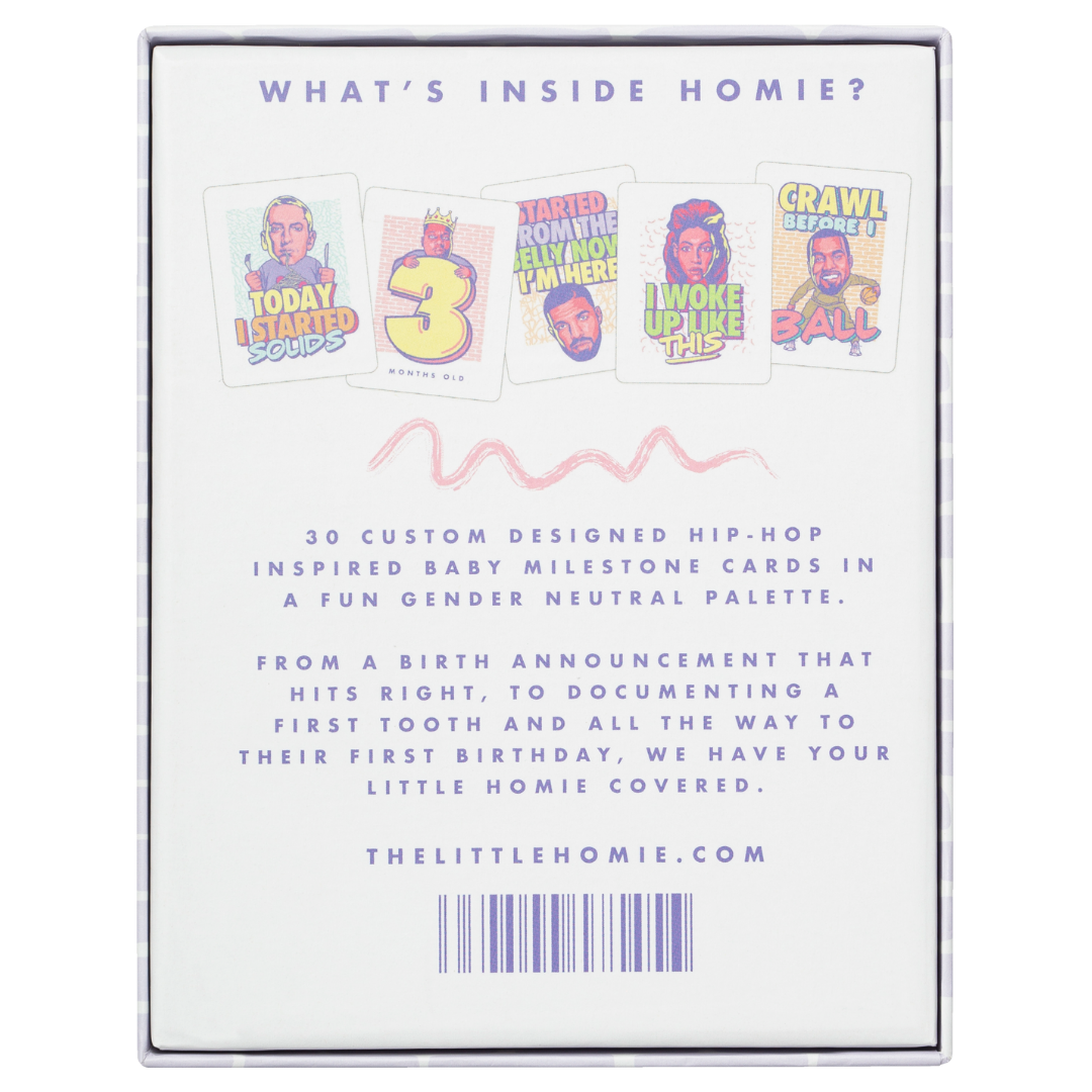 The Little Homie Milestone Cards