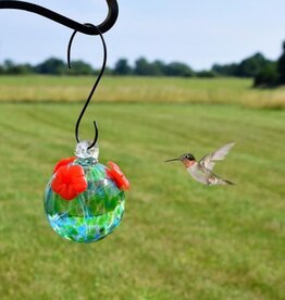 FLEURISH Ocean Shades Glass Hummingbird Feeder