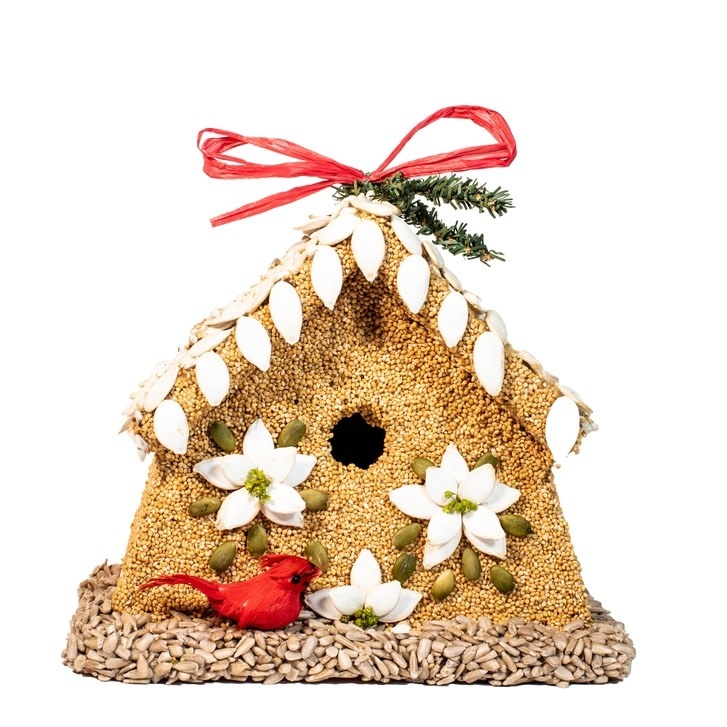 Mr. Bird Poinsettia Bird Seed House