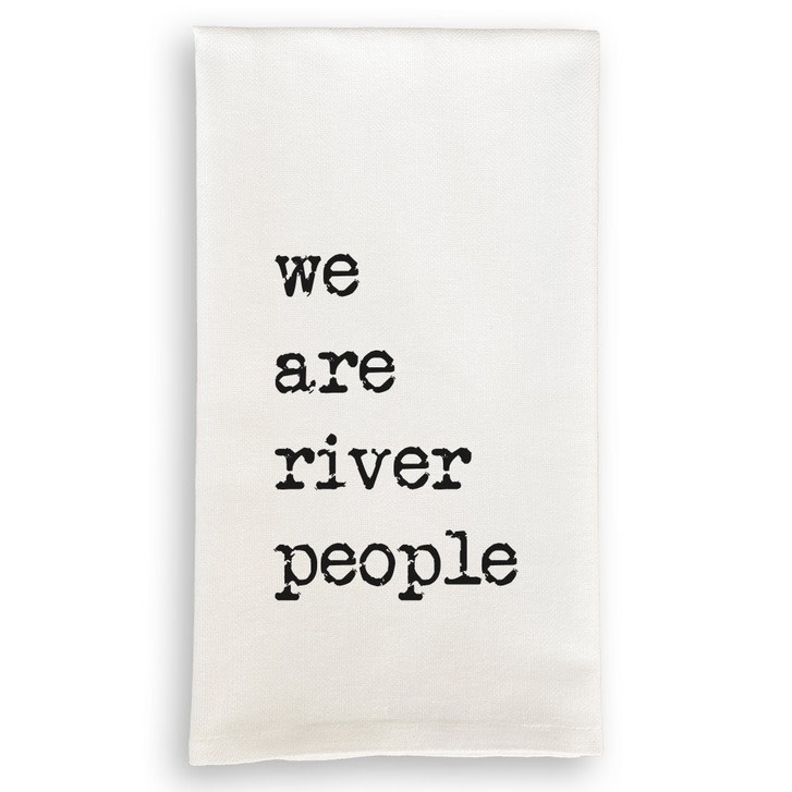 French Graffiti We Are River People Tea Towel