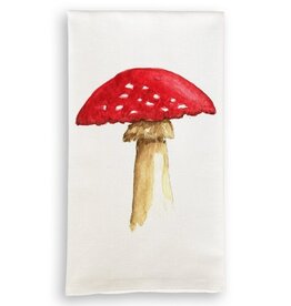 French Graffiti Mushroom Tea Towel