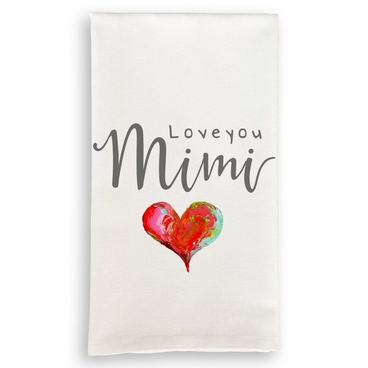 French Graffiti Love You Mimi Tea Towel