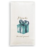 French Graffiti Friends Best Present Blue Tea Towel