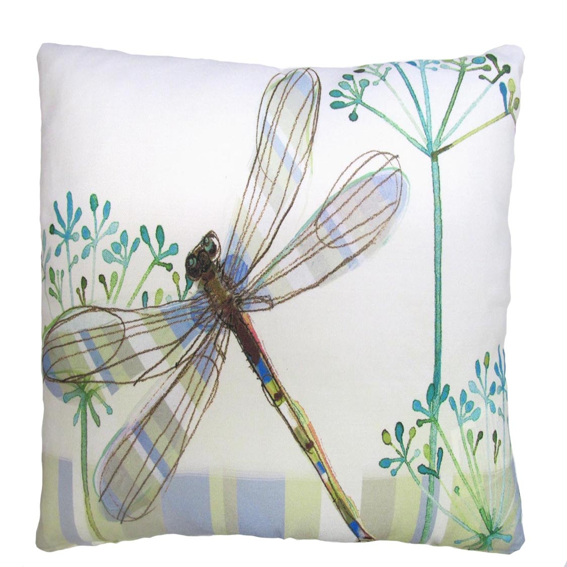 FLEURISH Dragonfly Wisp Outdoor Pillow 18x18