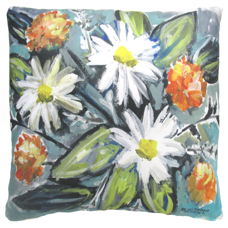 FLEURISH Floral Impressions Outdoor Pillow 18x18