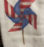 French Graffiti Patriotic Pinwheel Tea Towel
