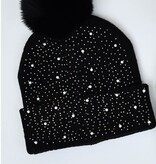 Molly Bracken Black Young Ladies Knitted Hat