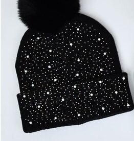 Molly Bracken Black Young Ladies Knitted Hat