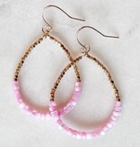 Lou & Co. Pink Beaded Teardrop Earrings