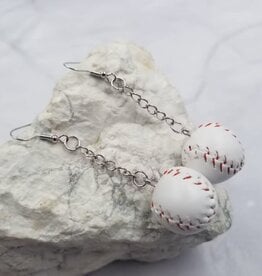 FLEURISH Handmade Baseball Chain Earrings