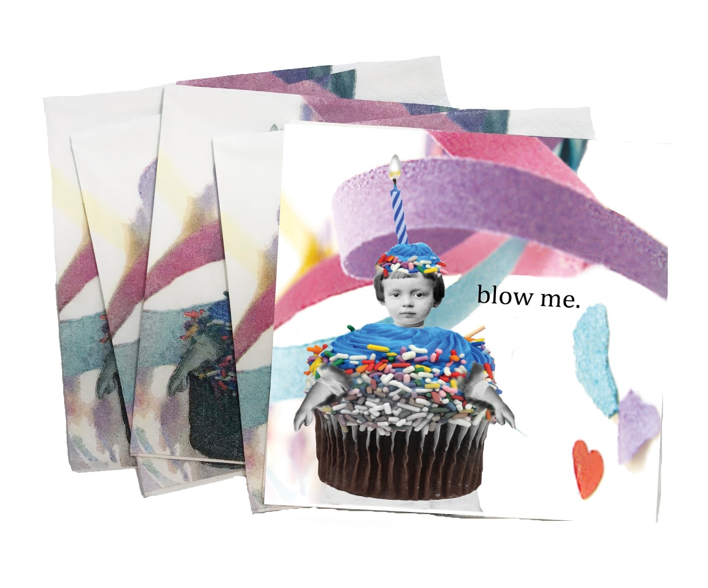 Blow Me Celebration Paper Cocktail Napkin Set