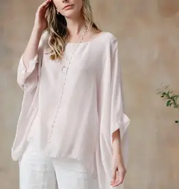 Cobblestone Living Pale Pink Martina Silk Top