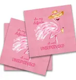 French Graffiti Unsupervised Flamingo Cocktail Napkins