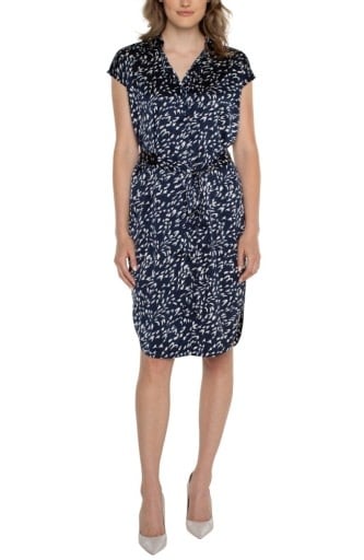 Liverpool Los Angeles button front dress with self belt