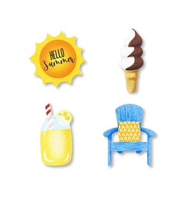 Roeda Studio Hello Summer Magnets S/4, Cute Decor