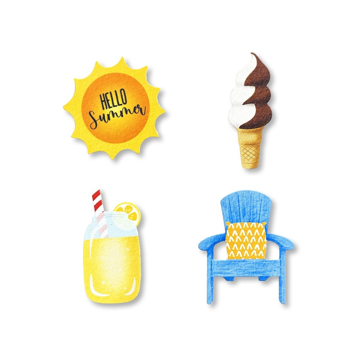 Roeda Studio Hello Summer Magnets S/4, Cute Decor