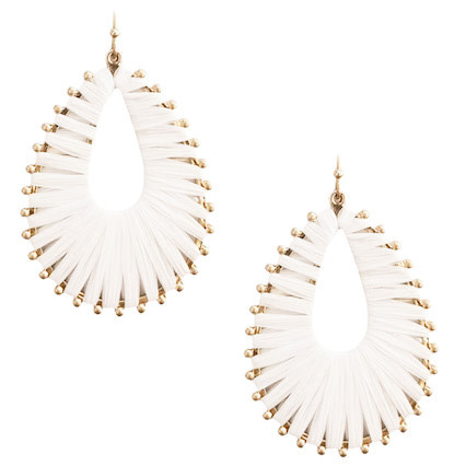 Meghan Browne Style White White Earrings