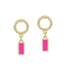 Meghan Browne Style Hot Pink Pacey Earrings