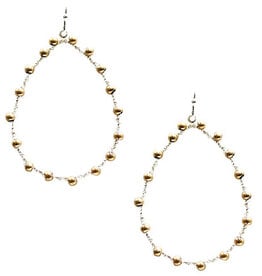 Meghan Browne Style Gold Silver Ruby Earrings